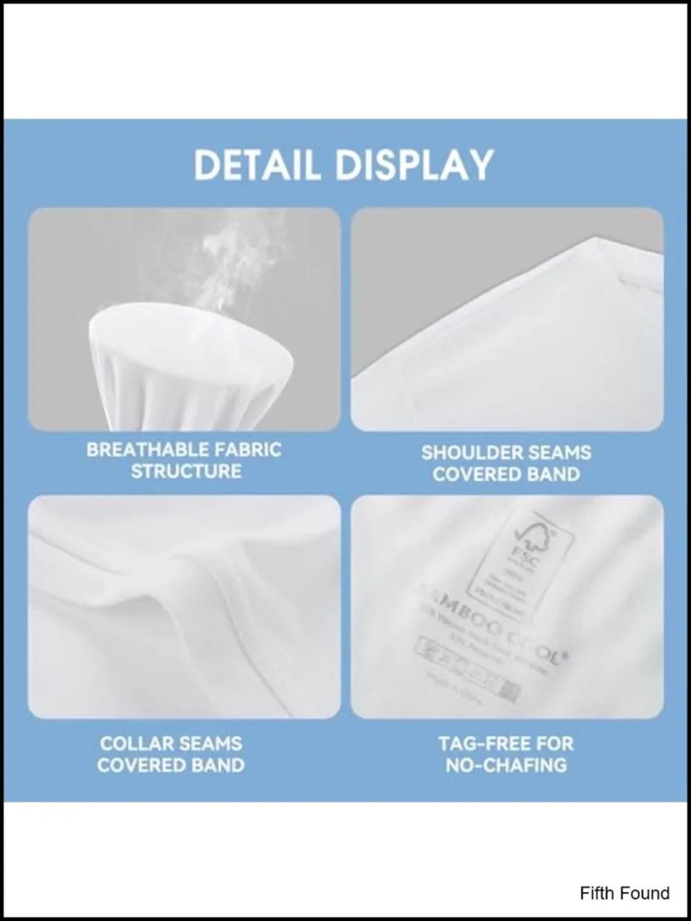 Men's Moisture Wicking Crewneck Undershirts 6 Pack Breathable Stretch Tees